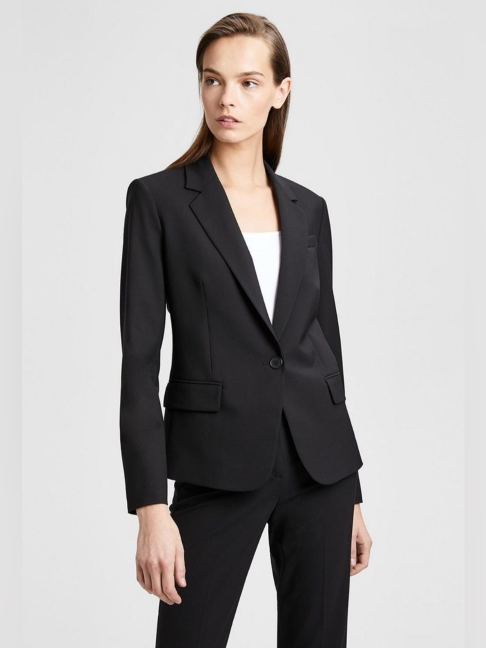 THEORY || Gabe b Black Single-Button Tailored Blazer. Sz. 2
